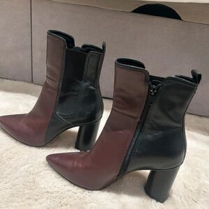 Kurt Geiger Black and Brown Heeled Boots
